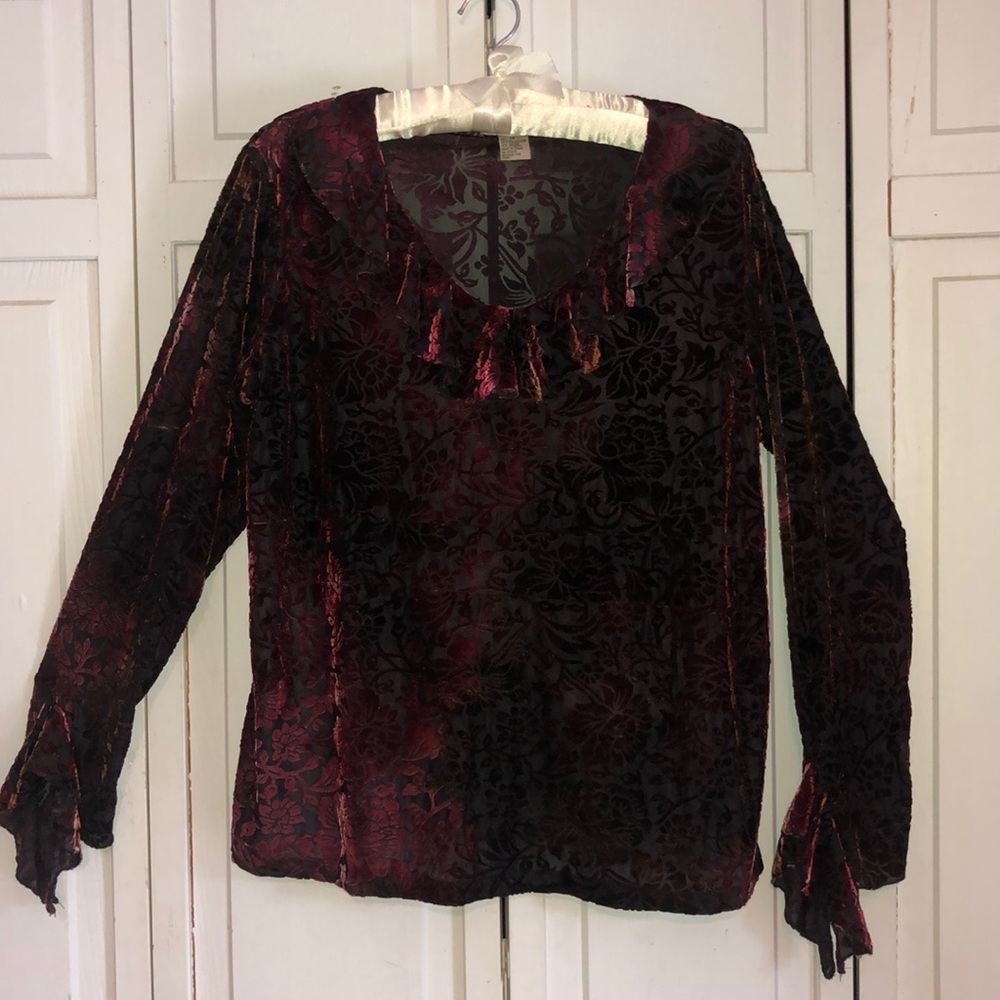 Burnout Velvet Top So Elegant!